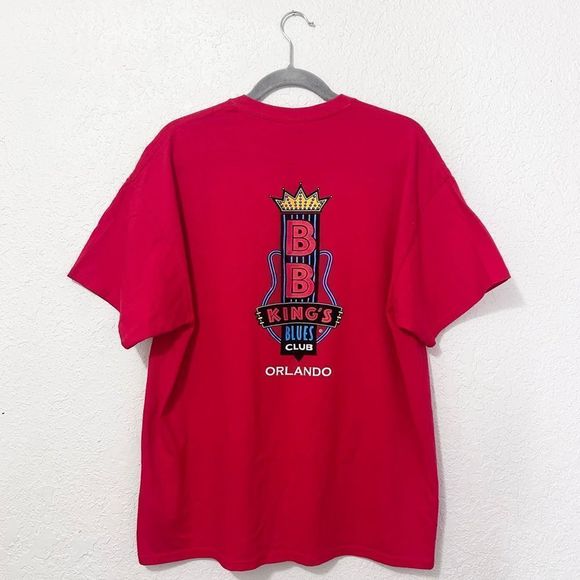 BB King blues club Orlando Florida short sleeve shirt red size XL - Picture 2 of 16